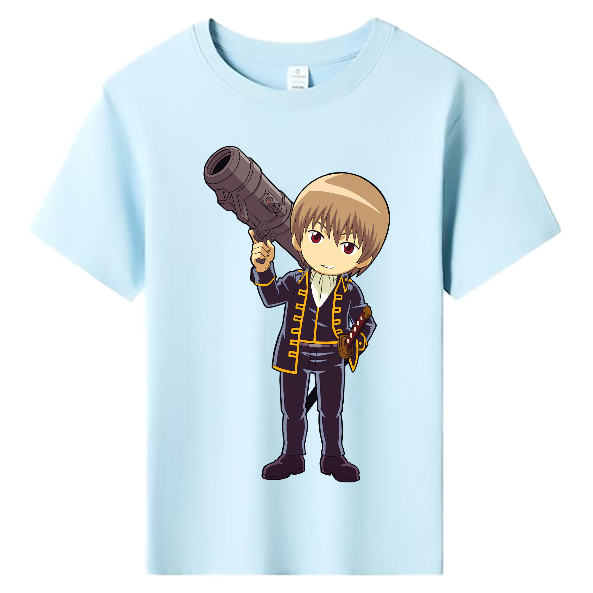 （画像用） ぎんたま 坂田銀時（さかたぎんとき） 神楽 志村新八（しむら しんぱち） GINTAMA Sakata Gintoki Kagura Shimura Shinpachi 綿100％キッズTシャツ（フロントプリント）